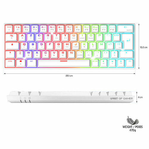 Spirit Of Gamer Xpert-K200 (Blanc) (AZERTY)