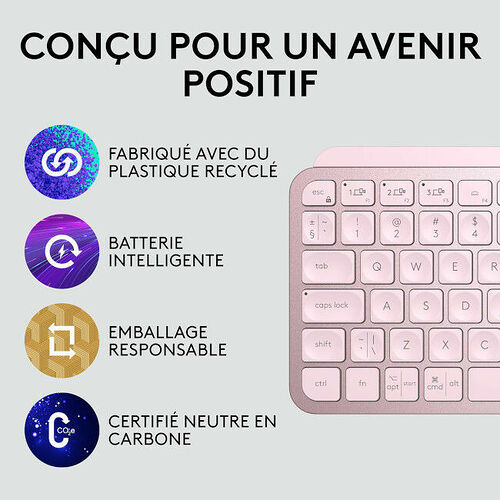 Logitech MX Keys Mini - Rose (AZERTY)