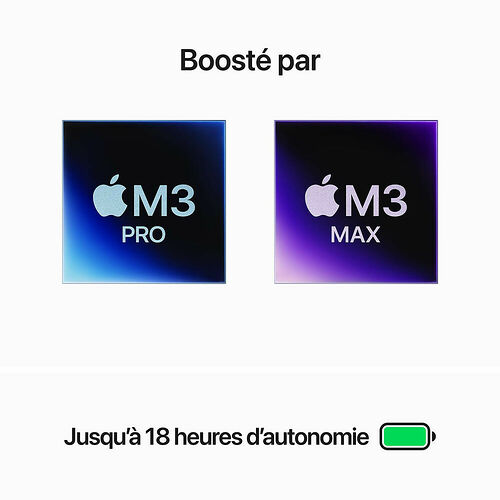 Apple MacBook Pro M3 Pro 16" (2023) - Noir sidéral - 18 Go / 2 To