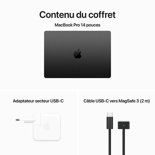 Apple MacBook Pro M3 Max 14" (2023) - Noir sidéral - 36 Go / 1 To