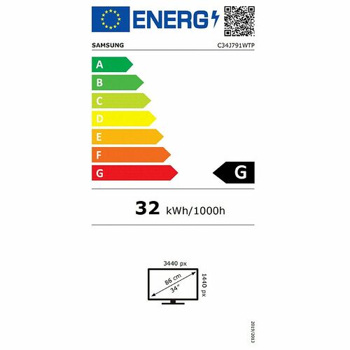 Samsung C34J791WTP (dalle incurvée)