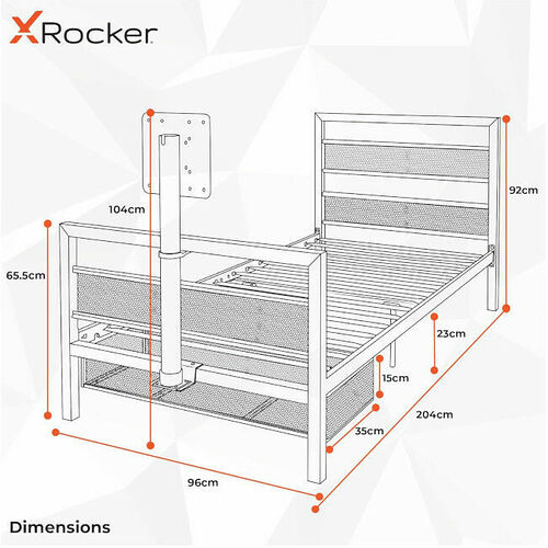 X Rocker BaseCamp Single (Blanc)