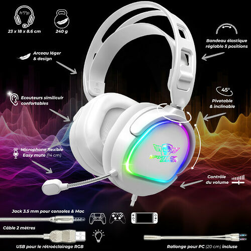 Spirit of Gamer Pro H6 (Blanc)