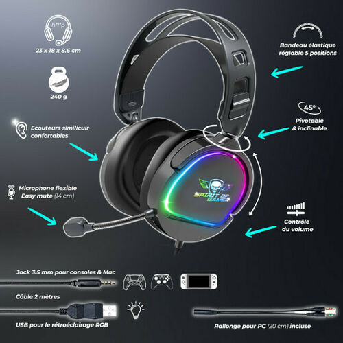 Spirit of Gamer Pro H6 (Noir)