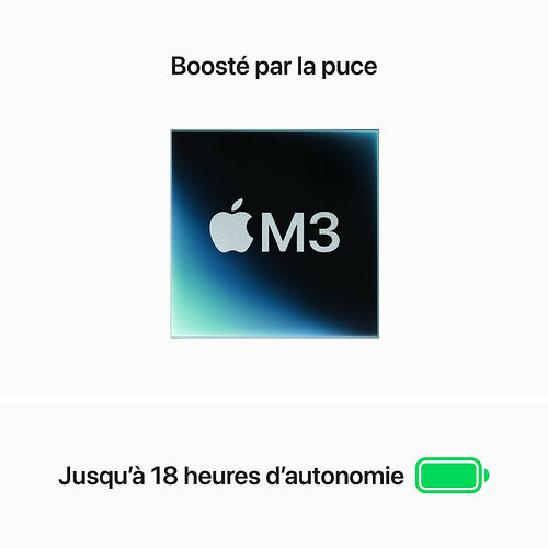 Apple MacBook Air M3 15" (2024) - Gris sidéral - 16 Go / 256 Go