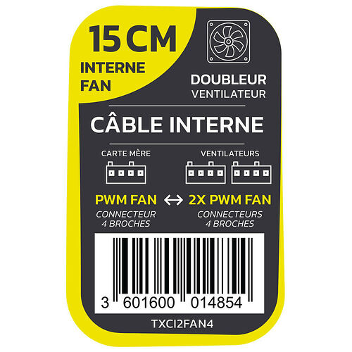 Textorm doubleur connecteur ventilateur PWM 4 broches