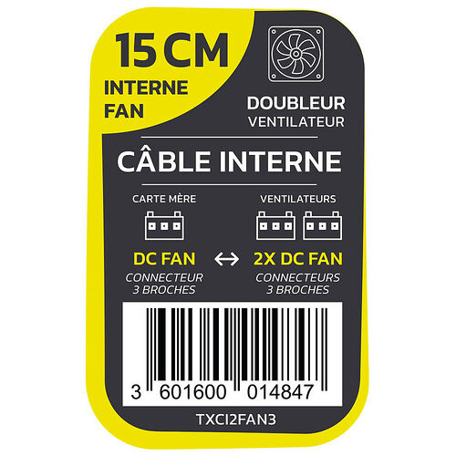 Textorm doubleur connecteur ventilateur 3 broches