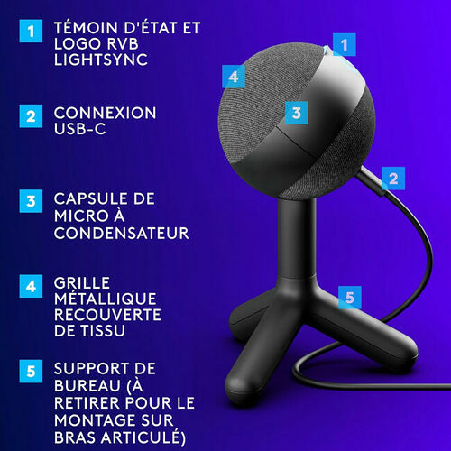 Logitech G Yeti Orb - Noir