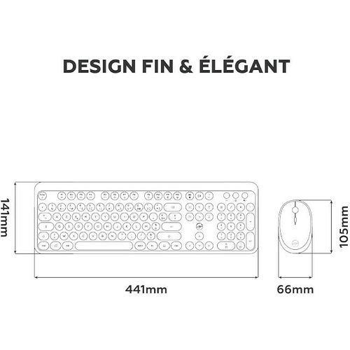 Mobility Lab Pure Color Combo - Rose (AZERTY)