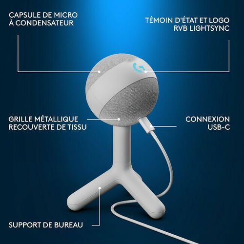 Logitech G Yeti Orb - Blanc