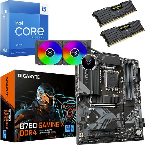 Kit évo Core i5-13600KF + B760 GAMING X DDR4 + XT240 ARGB + 32 Go