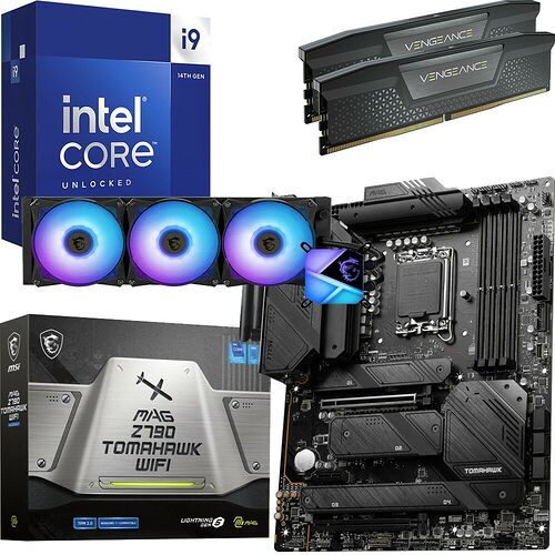 Kit évo Core i9-14900K + Z790 Tomahawk WIFI + C360 + 32 Go