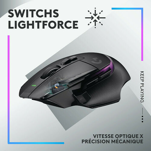 Logitech G502 X Plus + Tapis G640 SE