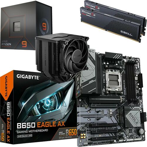 Kit évo Ryzen 9 7900X + B650 EAGLE AX + Dark Rock Pro 5 + 32 Go