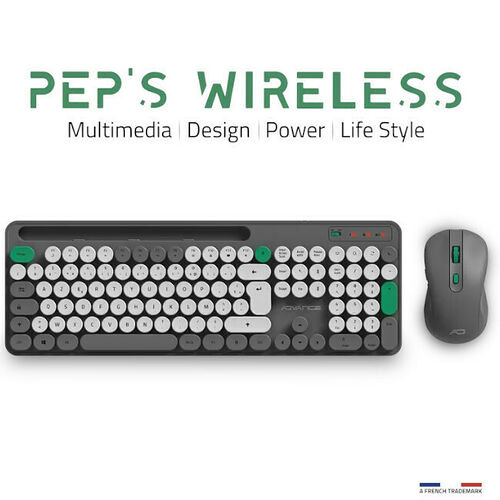 Advance Pep's Wireless - Gris (AZERTY)