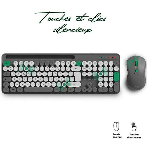Advance Pep's Wireless - Gris (AZERTY)