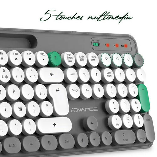 Advance Pep's Wireless - Gris (AZERTY)