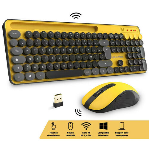 Advance Pep's Wireless - Jaune (AZERTY)