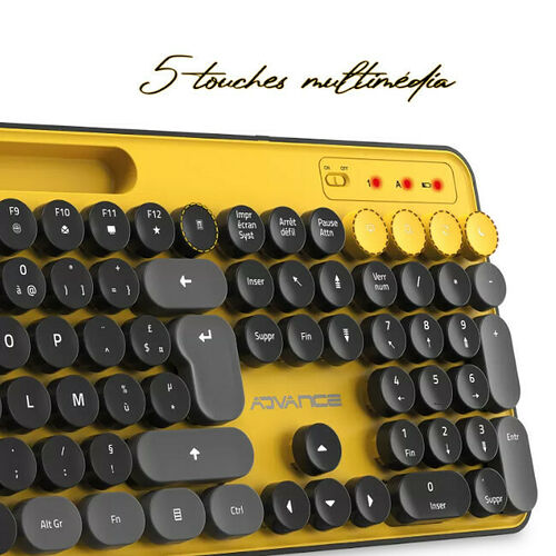 Advance Pep's Wireless - Jaune (AZERTY)