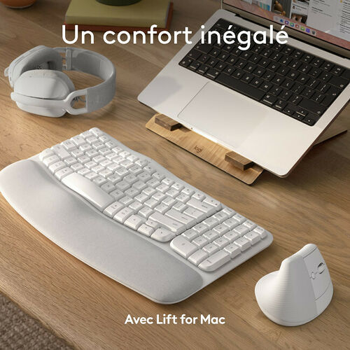 Logitech Wave Keys For Mac - Blanc Cassé (AZERTY)