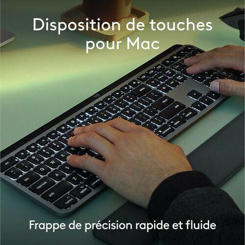 Logitech MX Keys S For Mac - Gris Pâle (AZERTY)