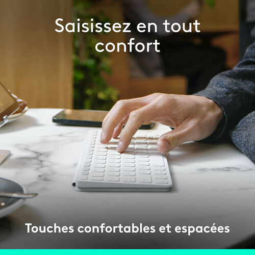 Logitech Keys-To-Go 2 for Mac - Gris Pâle (AZERTY)