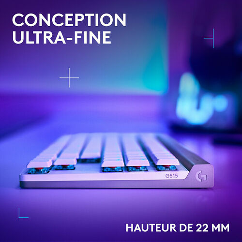 Logitech G515 Lightspeed TKL (Tactile Version) (AZERTY) Blanc