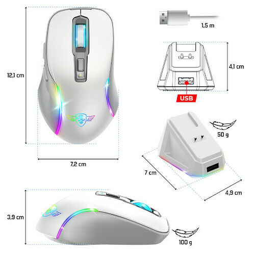 Spirit Of Gamer Elite M50 (Blanc)