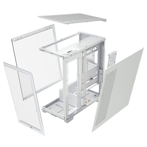 Corsair 3500X - Blanc + 4 Ventilateurs RS120 ARGB
