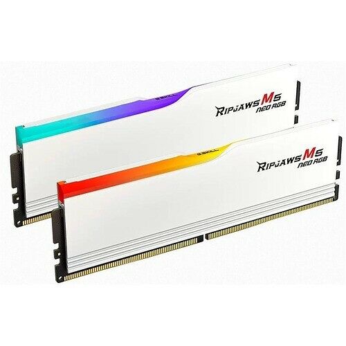DDR5 G.Skill RipJaws M5 Neo Blanc RGB - 96 Go (2 x 48 Go) 6000 MHz - CAS 30