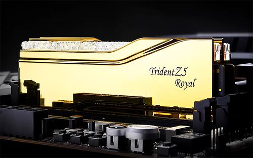 DDR5 G.Skill Trident Z5 Royal Or RGB - 48 Go (2 x 24 Go) 8000 MHz - CAS 40