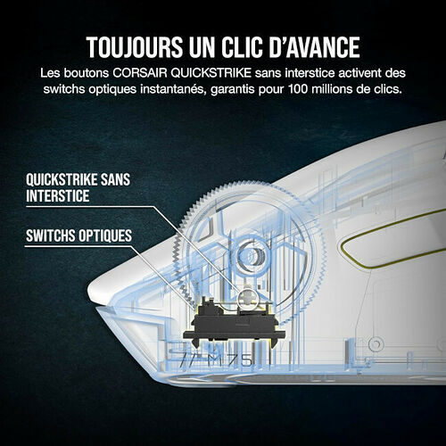 Corsair M75 Wireless (Blanc)