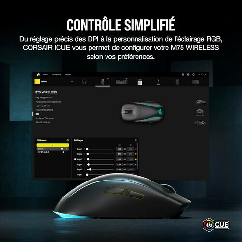 Corsair M75 Wireless (Noir)