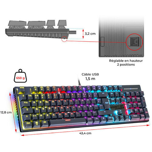Spirit Of Gamer Xpert-K250 (AZERTY)
