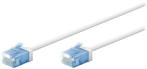 Goobay CÃ¢ble RJ45 Slim Cat 6a U/UTP - Blanc - 0.25 m (image:2)