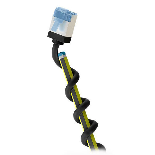 Goobay Câble RJ45 Slim Cat 6a U/FTP - Noir - 1 m