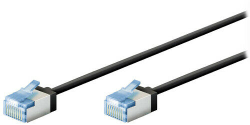 Goobay CÃ¢ble RJ45 Slim Cat 6a U/FTP - Noir - 0.25 m (image:2)