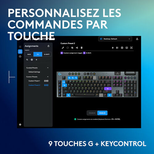 Logitech G915 X Lightspeed Noir (Tactile Version) (AZERTY)