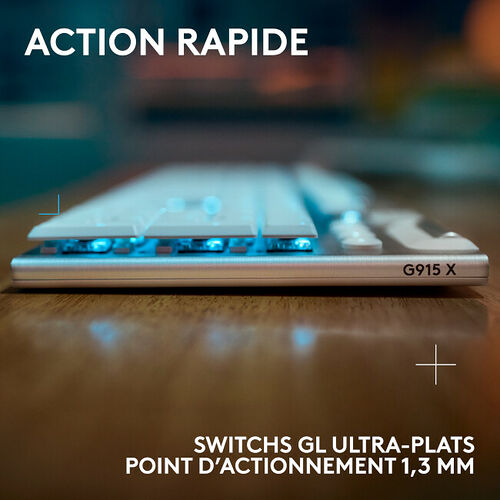 Logitech G915 X Lightspeed Blanc (Tactile Version) (AZERTY)