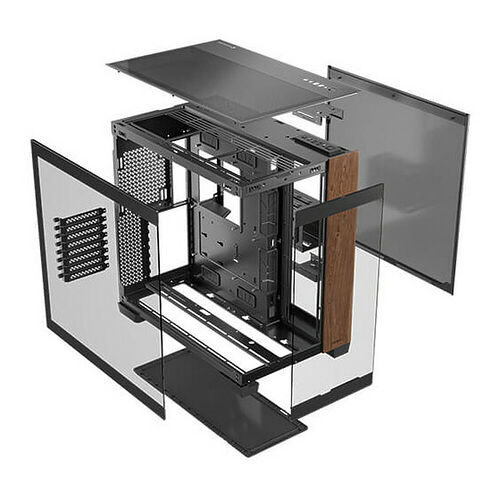 Antec C8 Wood - Noir + 4 ventilateurs Fox Spirit LightFlow ARGB