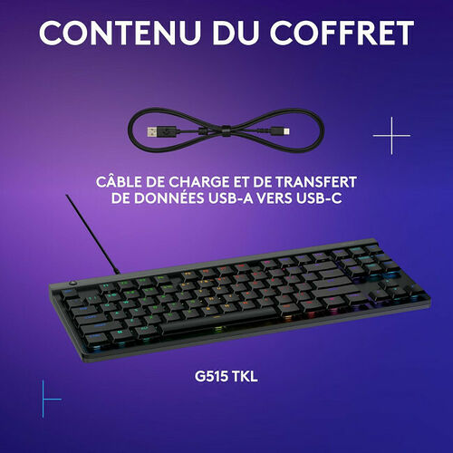 Logitech G515 TKL (Tactile Version) (AZERTY) Noir