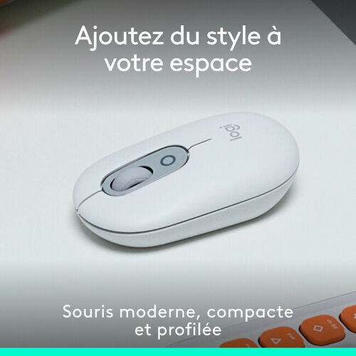 Logitech Pop Icon Mouse - Blanc cassé