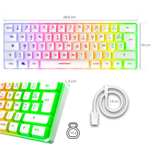 Spirit Of Gamer Pro K2 (Blanc) (AZERTY)