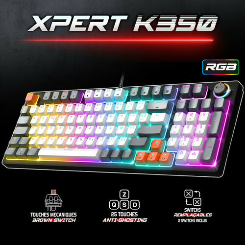 Spirit Of Gamer Xpert K350 (Blanc) (AZERTY)