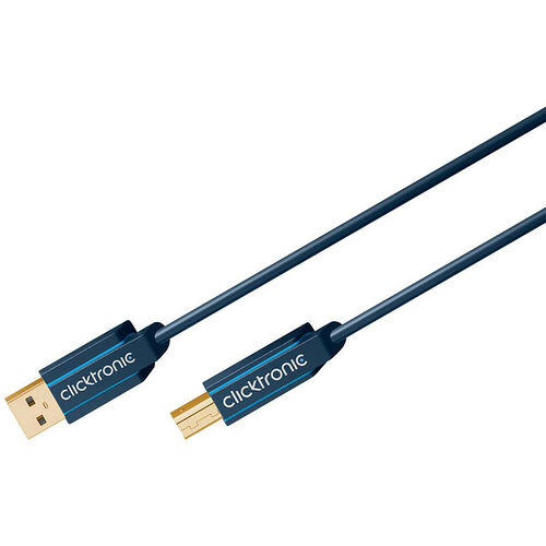 Clicktronic Câble USB 2.0 Type-A / Type-B - 1.8 m
