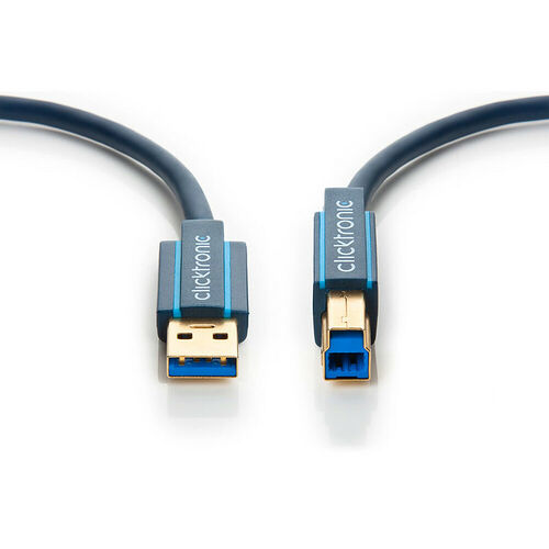 Clicktronic Câble USB 3.0 Type-A / Type-B - 1.8 m