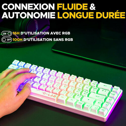 The G-Lab Keyz Hydrogen Wireless - Blanc (AZERTY)