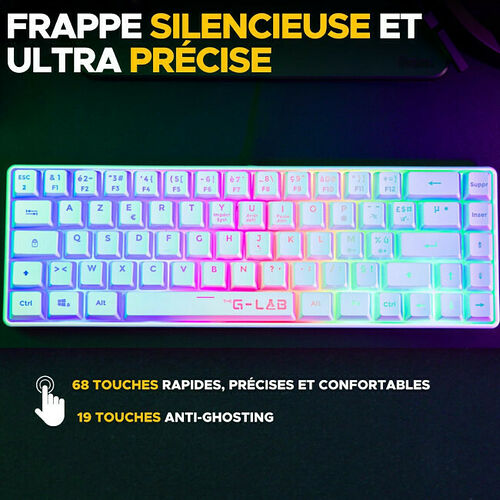 The G-Lab Keyz Hydrogen Wireless - Blanc (AZERTY)