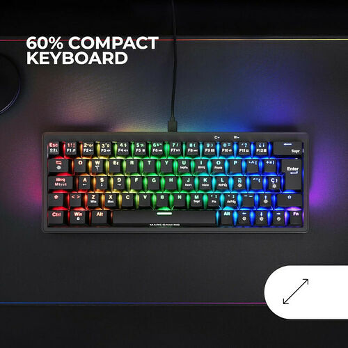 Mars Gaming MKMINIPRO - Switchs Blue (Noir) (AZERTY)