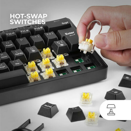 Mars Gaming MKMINIPRO - Switchs Blue (Noir) (AZERTY)